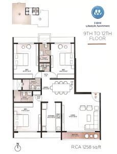 Image of 1259 Sq.ft 3 BHK Apartment / Flat for sale in Monarch West View, Santacruz West, Mumbai for Rs. 72500000