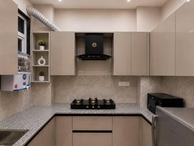 Kitchen Image of 512 Sq.ft 1 BHK Builder Floor for rent in Saket New Delhi for Rs. 15500