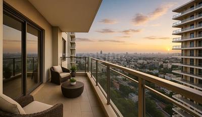 Balcony Image of 1240 Sq.ft 2 BHK Apartment / Flat for sale in Arihant Aspire Phase I, Panvel Navi Mumbai for Rs. 9000000