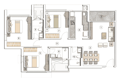 Image of 666 Sq.ft 2 BHK Apartment / Flat for sale in Princecare Amaraa, Matunga East, Mumbai for Rs. 33150000