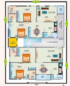 Image of 1275 Sq.ft 2 BHK Apartment / Flat for sale in Narsingi, Hyderabad for Rs. 8287500