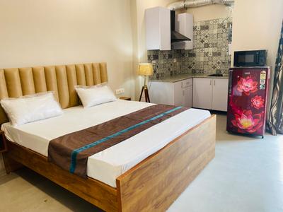 Bedroom Image of 750 Sq.ft 1 RK Builder Floor for rent in DLF Independent Floors, DLF Phase 3 Gurgaon for Rs. 23500