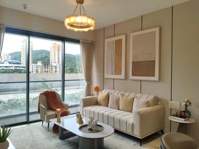 Living Room Image of 650 Sq.ft 1 BHK Apartment / Flat for sale in Lodha Amara, Kolshet Thane for Rs. 8000000