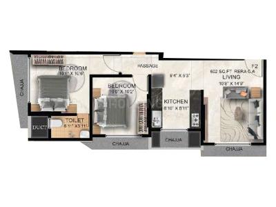 Image of 535 Sq.ft 1 BHK Apartment / Flat for sale in Soham Heights, Kandivali West, Mumbai for Rs. 9000000