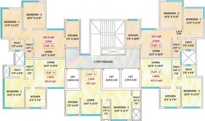 Image of 450 Sq.ft 1 BHK Apartment / Flat for sale in Shreeji Nakshtra, Malad West, Mumbai for Rs. 8900000