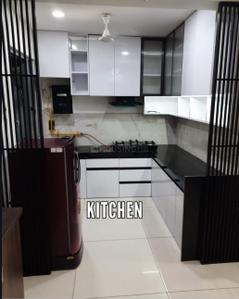 Kitchen Image of 1500 Sq.ft 3 BHK Apartment / Flat for rent in Adani Amogha, Shantigram Ahmedabad for Rs. 50000