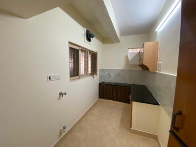 Kitchen Image of 710 Sq.ft 1 BHK Builder Floor for rent in Murugeshpalya Bengaluru for Rs. 23000