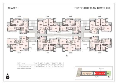 Image of 1792 Sq.ft 4 BHK Apartment / Flat for sale in Kohinoor Viva Pixel Phase 1, Dhanori, Pune for Rs. 11800000