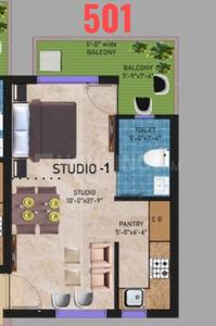 Image of 534 Sq.ft 1 BHK Apartment / Flat for sale in Chester Hills, Bajoral Khurd, Solan for Rs. 5000000