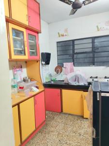 Kitchen Image of 600 Sq.ft 1 BHK Apartment / Flat for rent in Ayodhya Nagari Shinde Gardens, Bopodi Pune for Rs. 17000