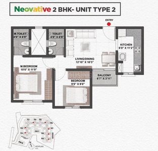 Image of 700 Sq.ft 2 BHK Apartment / Flat for sale in Shriram WYT Field 2, Bommenahalli, Bengaluru for Rs. 8800000