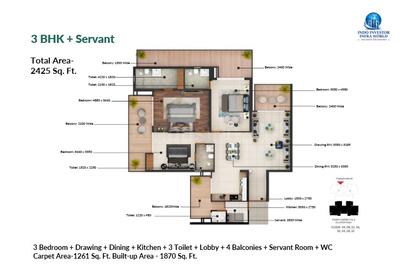 Image of 2411 Sq.ft 4 BHK Apartment / Flat for sale in Noida Extension, Greater Noida for Rs. 36000000