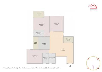Image of 1701 Sq.ft 3 BHK Apartment / Flat for sale in Sobha Santorini At City by Sobha Limited, Hebbal, Bengaluru for Rs. 23700000
