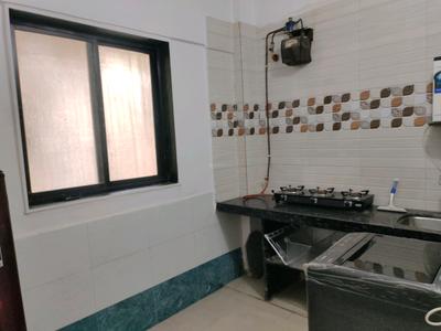 Kitchen Image of 550 Sq.ft 1 BHK Apartment / Flat for rent in Airoli Navi Mumbai for Rs. 26000