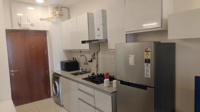 Kitchen Image of 550 Sq.ft 1 RK Apartment / Flat for rent in L And T Raintree Boulevard, Sahakara Nagar Bengaluru for Rs. 47000