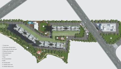 Image of 1097 Sq.ft 2 BHK Apartment / Flat for sale in Paranjape Trident Towers, Hinjawadi, Pune for Rs. 8800000