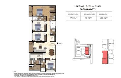 Image of 2601 Sq.ft 4 BHK Apartment / Flat for sale in TVS Emerald Luxor, Anna Nagar, Chennai for Rs. 44400000
