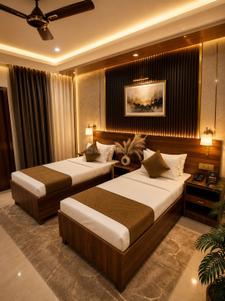 Bedroom Image of the hostel yard in Sector 126, Noida