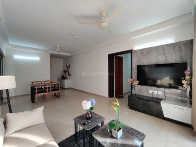 Living Room Image of 1877 Sq.ft 3.5 BHK Apartment / Flat for rent in Bhartiya Nikoo Homes Phase 2, Thanisandra Bengaluru for Rs. 85009