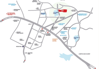 Image of 1268 Sq.ft 2 BHK Apartment / Flat for sale in Kukatpally, Hyderabad for Rs. 10463600