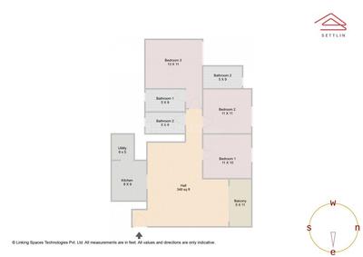 Image of 1498 Sq.ft 3 BHK Apartment / Flat for sale in Yadavanahalli, Bengaluru for Rs. 18990000