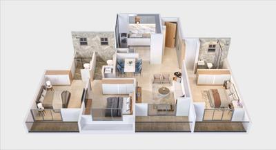 Image of 1120 Sq.ft 3 BHK Apartment / Flat for sale in Miracle Imperio Towers, Tathawade, Pune for Rs. 10000000