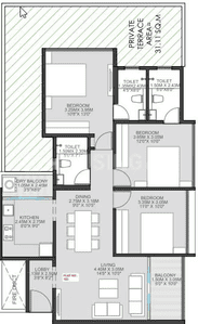 Image of 942 Sq.ft 2 BHK Apartment / Flat for sale in Sankla East World, Shewalewadi, Pune for Rs. 6600000
