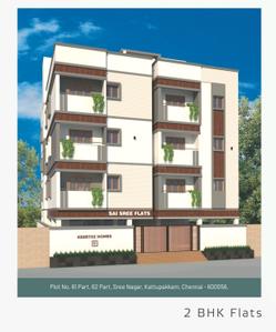 Image of 824 Sq.ft 2 BHK Apartment / Flat for sale in Iyyappanthangal, Chennai for Rs. 6015000