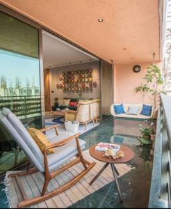 Balcony Image of 1800 Sq.ft 3 BHK Apartment / Flat for rent in Shiv Shubham Pearl, Palanpur Surat for Rs. 40000