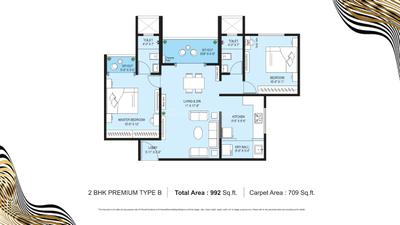 Image of 990 Sq.ft 2 BHK Apartment / Flat for sale in Krisala 41 Zillenia, Punawale, Pune for Rs. 5900000