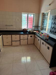Kitchen Image of 850 Sq.ft 1 BHK Apartment / Flat for rent in Karelibagh Vadodara for Rs. 15000