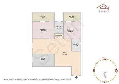 Image of 1340 Sq.ft 2 BHK Apartment / Flat for sale in RR Grand by RR Constructions Munnekollal	, Munnekollal, Bengaluru for Rs. 13000000