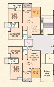 Image of 1067 Sq.ft 2 BHK Apartment / Flat for sale in Amruta Vihar, Nanded, Pune for Rs. 8500000