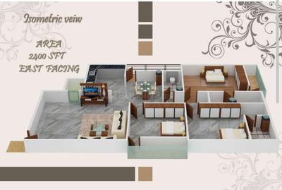 Image of 2400 Sq.ft 3 BHK Apartment / Flat for sale in Banashankari, Bengaluru for Rs. 24000000