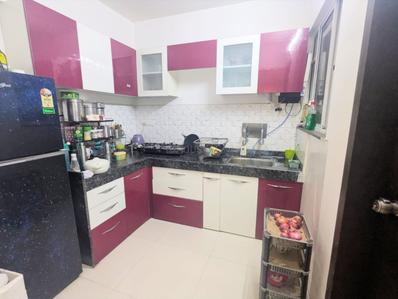 Kitchen Image of 954 Sq.ft 3 BHK Apartment / Flat for rent in 38 Park Majestique, Undri Pune for Rs. 28000