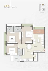 Image of 1800 Sq.ft 3 BHK Apartment / Flat for sale in Shyam Soham, Chandkheda, Ahmedabad for Rs. 8100000