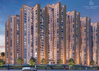 Image of 900 Sq.ft 2 BHK Apartment / Flat for sale in Saket Oyster Saket City, Kalyan East, Kalyan for Rs. 5000000
