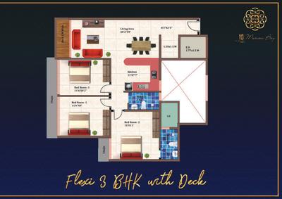 Image of 1450 Sq.ft 3 BHK Apartment / Flat for sale in Vashi, Navi Mumbai for Rs. 27700000