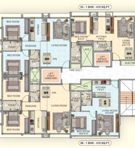 Image of 519 Sq.ft 1 BHK Apartment / Flat for sale in Aakruti Om Priyadarshani, Ghatkopar East, Mumbai for Rs. 11000000