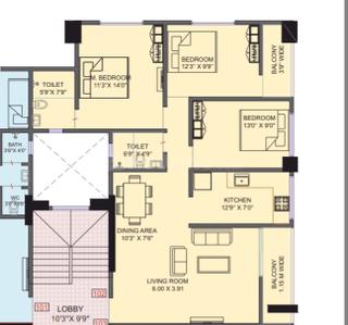 Image of 2197 Sq.ft 4 BHK Apartment / Flat for sale in Ashwamedh Pashupati, Kothrud, Pune for Rs. 32400000
