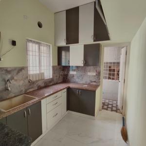 Kitchen Image of 1105 Sq.ft 2 BHK Builder Floor for rent in Kasturi Nagar Bengaluru for Rs. 30000