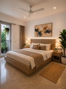 Bedroom Image of 1500 Sq.ft 1 RK Builder Floor for rent in Sector 51 Gurgaon for Rs. 30000