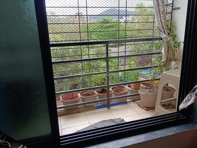 Balcony Image of 600 Sq.ft 1 BHK Apartment / Flat for rent in Shree Sidhivinayak Apartment, Airoli Navi Mumbai for Rs. 25000