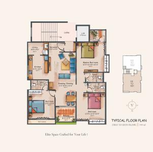 Image of 1500 Sq.ft 3 BHK Apartment / Flat for sale in Pratap Nagar, Nagpur for Rs. 12000000