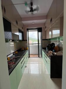 Kitchen Image of 625 Sq.ft 1 BHK Apartment / Flat for rent in DSS Mahavir Spring, Thane West Thane for Rs. 40000
