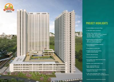 Image of 600 Sq.ft 2 BHK Apartment / Flat for sale in Dosti West County, Thane West, Thane for Rs. 9700000