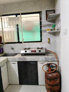 Kitchen Image of 700 Sq.ft 1 BHK Apartment / Flat for rent in Ghatlodiya Ahmedabad for Rs. 15000
