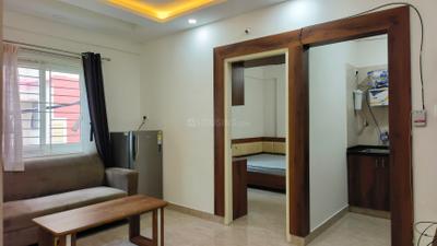 Living Room Image of 710 Sq.ft 1 BHK Apartment / Flat for rent in BTM Layout Bengaluru for Rs. 25000