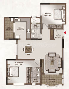 Image of 1880 Sq.ft 3 BHK Apartment / Flat for sale in Legacy Saviero, Horamavu, Bengaluru for Rs. 22900000
