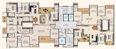 Image of 1884 Sq.ft 3 BHK Apartment / Flat for sale in P K Canopus, Wakad, Pune for Rs. 17000000